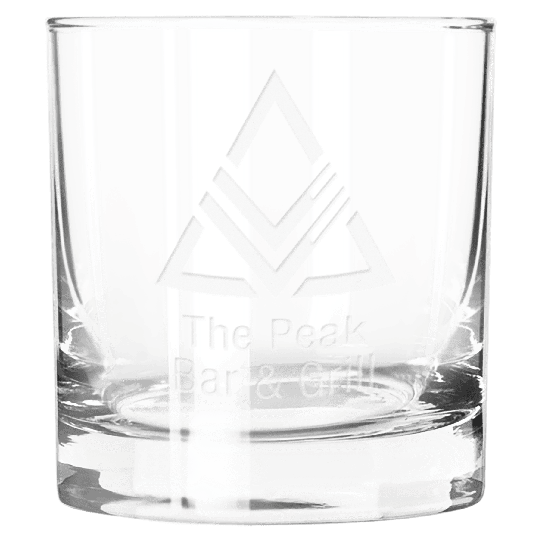 11 oz. Heavy Base Finedge Rocks Glass - Laser Etched