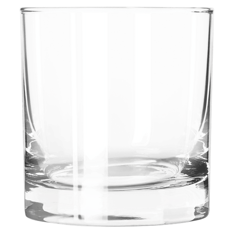 11 oz. Heavy Base Finedge Rocks Glass - Laser Etched