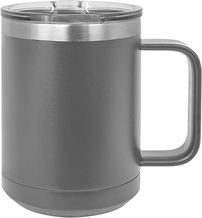 Polar Camel 15 oz. Stainless Steel Mug with Slider Lid